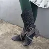 Practice OEM Latin Dance Boots Black Rhinestone Soft Latin Salsa Ballroom Party Dancing Shoes Black Sport Party Dance Boot Shoes 4