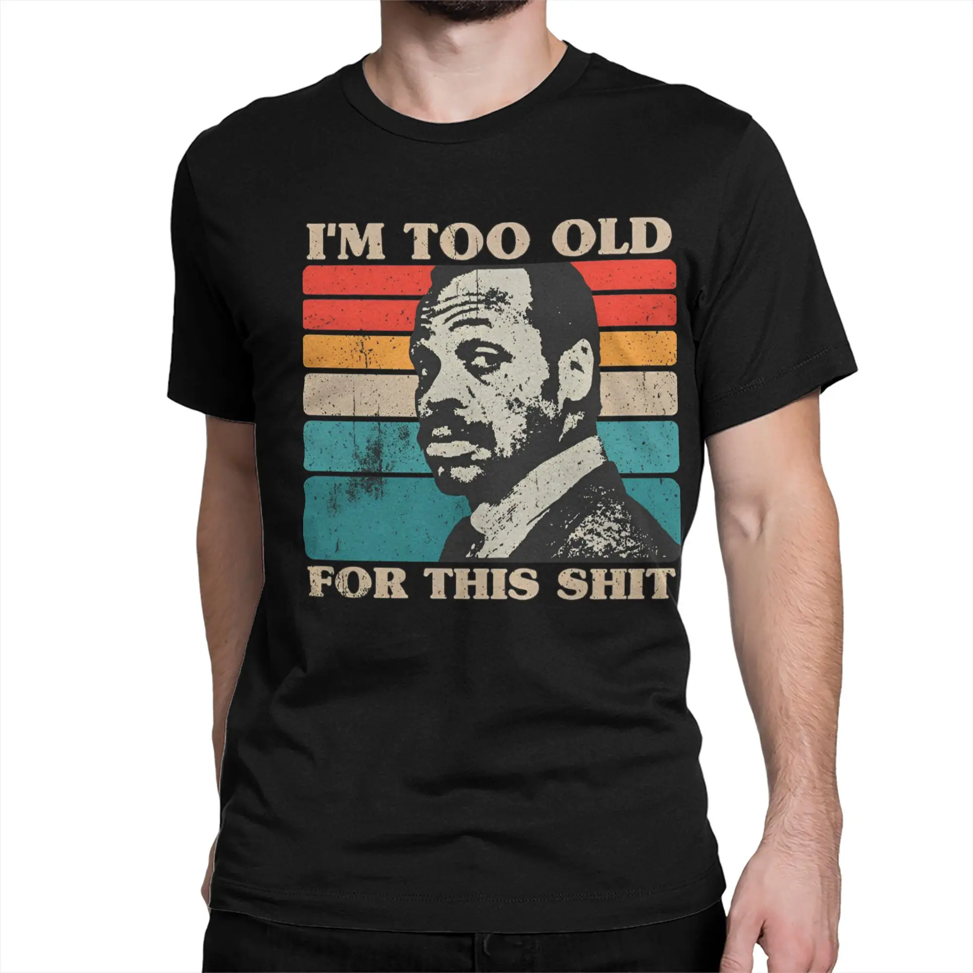 Ich bin zu alt für das ganze Mist-T-Shirt-Sachen. Sommerliches Roger Murtaugh lustiges T-Shirt aus reiner Baumwolle für Herren, kurzärmelig, mit individuellem Logo.