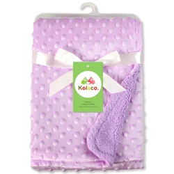 Personalized Soft Fleece Baby and Toddler Blanket - Custom Name Swaddle and Stroller Wrap Gift - Customized Name (Purple)