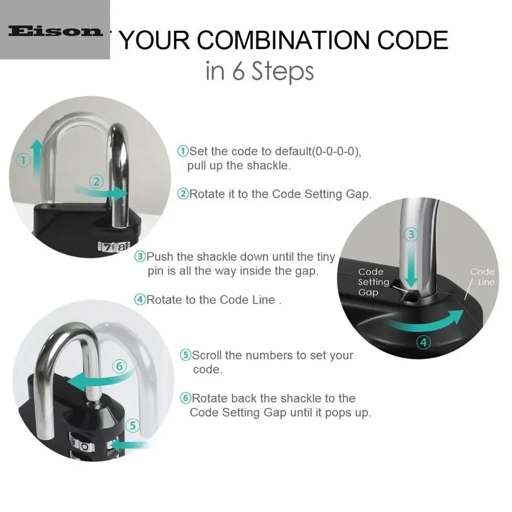 Combination Padlock Mini Combination Padlock Password Locks 4 Digit Waterproof Outdoor Lock For Door Suitcase Bag Package Cabinet Locker Window