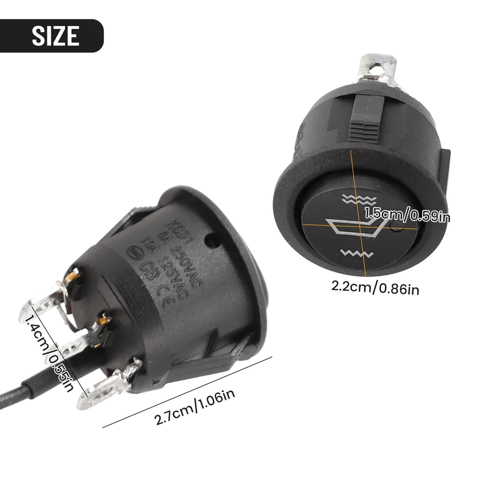 Keenso Sitzheizungsschalter Universal - 3-polig Mit Hi-Low-Aus Funktion