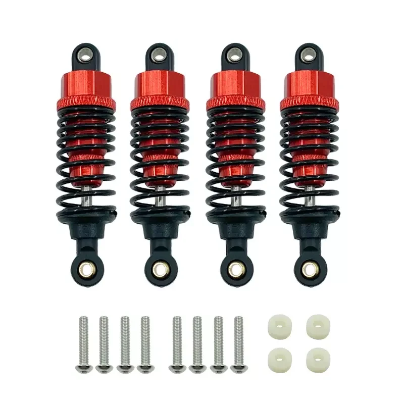 Kit Ammortizzatori RC In Lega Di Alluminio - Rosso, Regolabili, Compatibili Con Tamiya TT-01 TT-02 TA05 TL-01 TA03 MF-01X