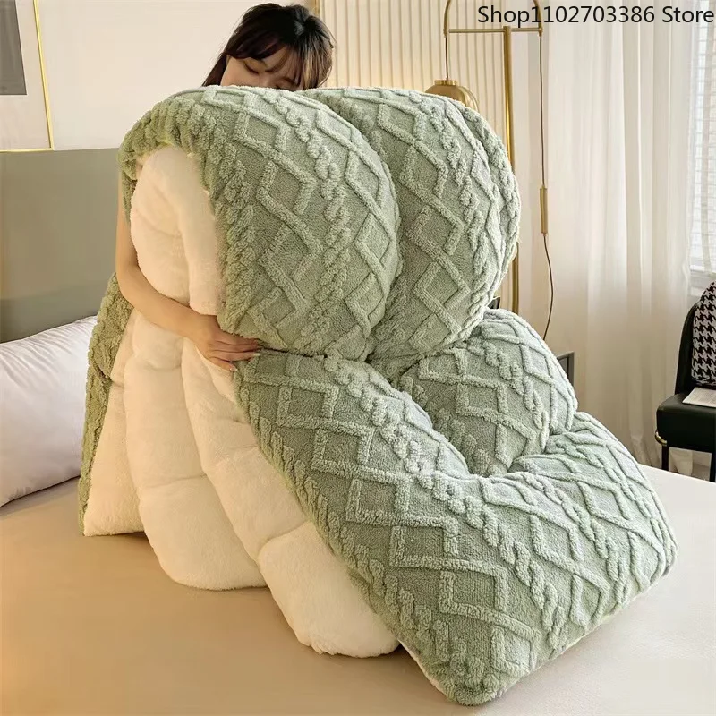 Soft Super Thick Winter Warm Blanket Artificial Lamb Cashmere Weighted  Blankets for Beds Cozy Thicker Warmth Quilt Comforter - AliExpress