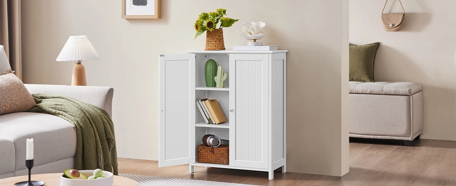 Modern bathroom storage organizer assembly view