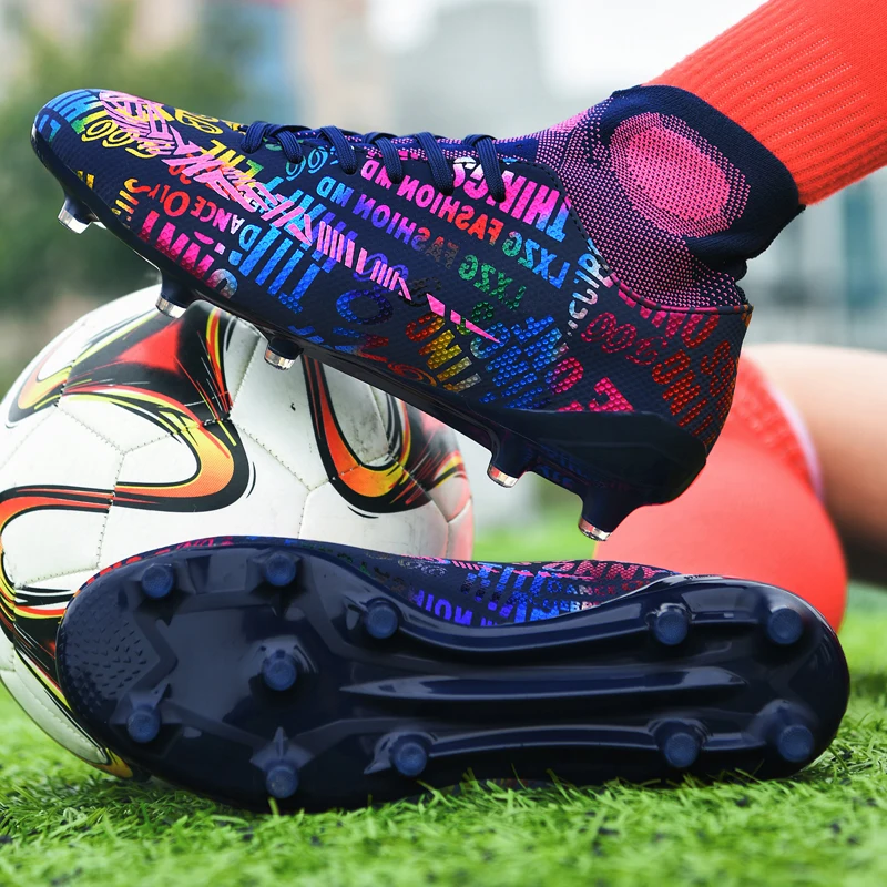 Mens Football Sneakers AG/FG Outdoor Training Kids Soccer Shoes Waterproof Anti-Slippery Wear-Resistant Women Soccer Cleats football shoes