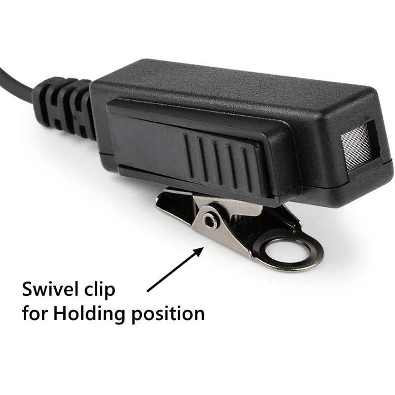 Walkie Talkies Earpieces with Mic, 2 Pin Acoustic Tube Headset, PPT, for Motorola CP200, GP2000, XU1100, PRO1150, MU12, 2 Pack