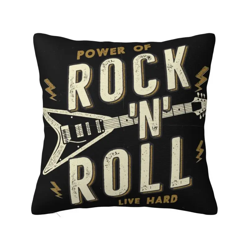 

Nordic Power Of Rock N Roll Live Hard Music Lovers Sofa Cushion Cover Soft Popular Music Pillow Case Home Decor