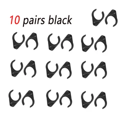 Quick Release Pedal Safety Clip - Protection & Locking Retainer (1 - 10 Pairs) (10 pairs Black)