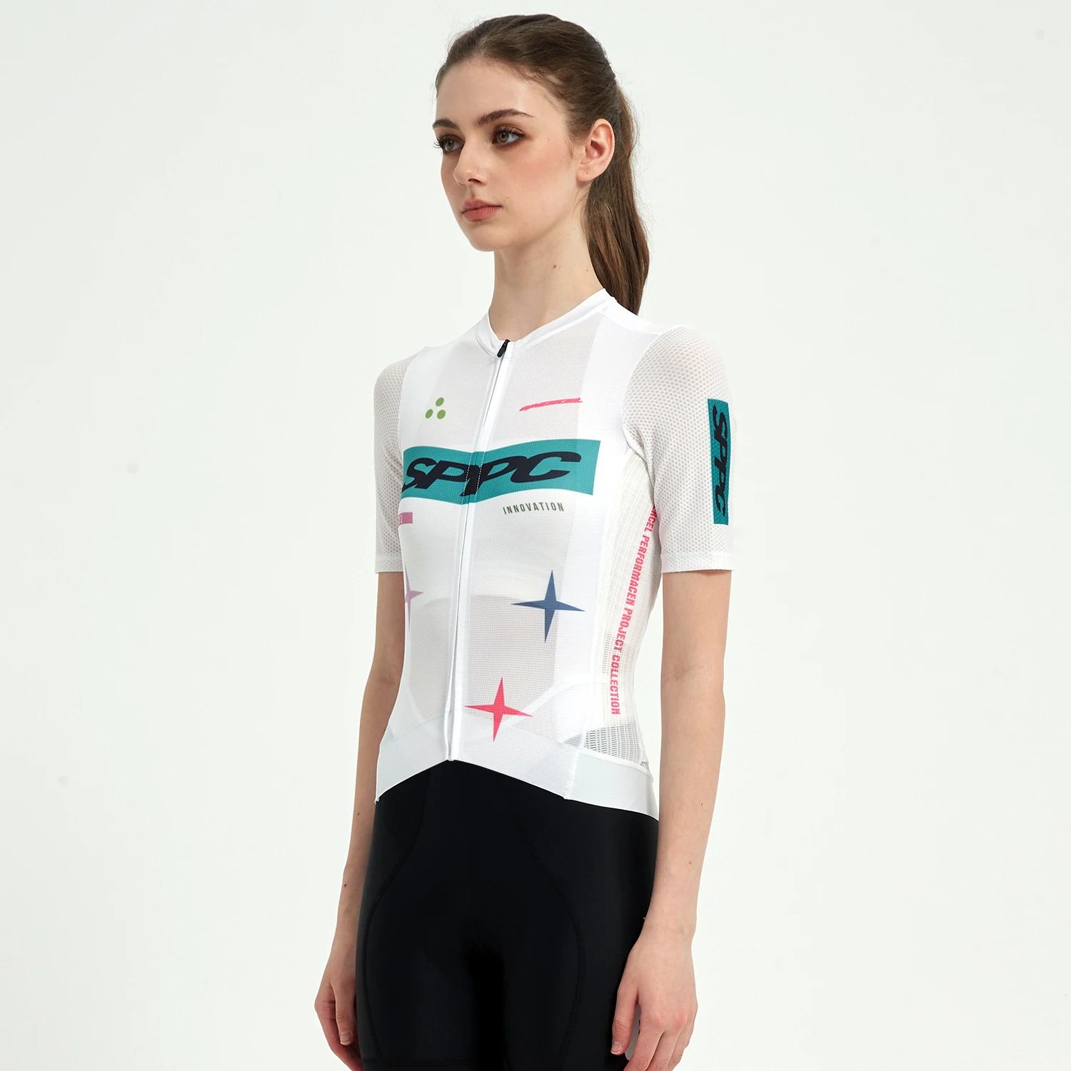 SPEXCEL  woman's Itlay fabric summer Lightweight short Sleeve Cycling Jerseys aero Fit Quick Dry and Breathable fabric