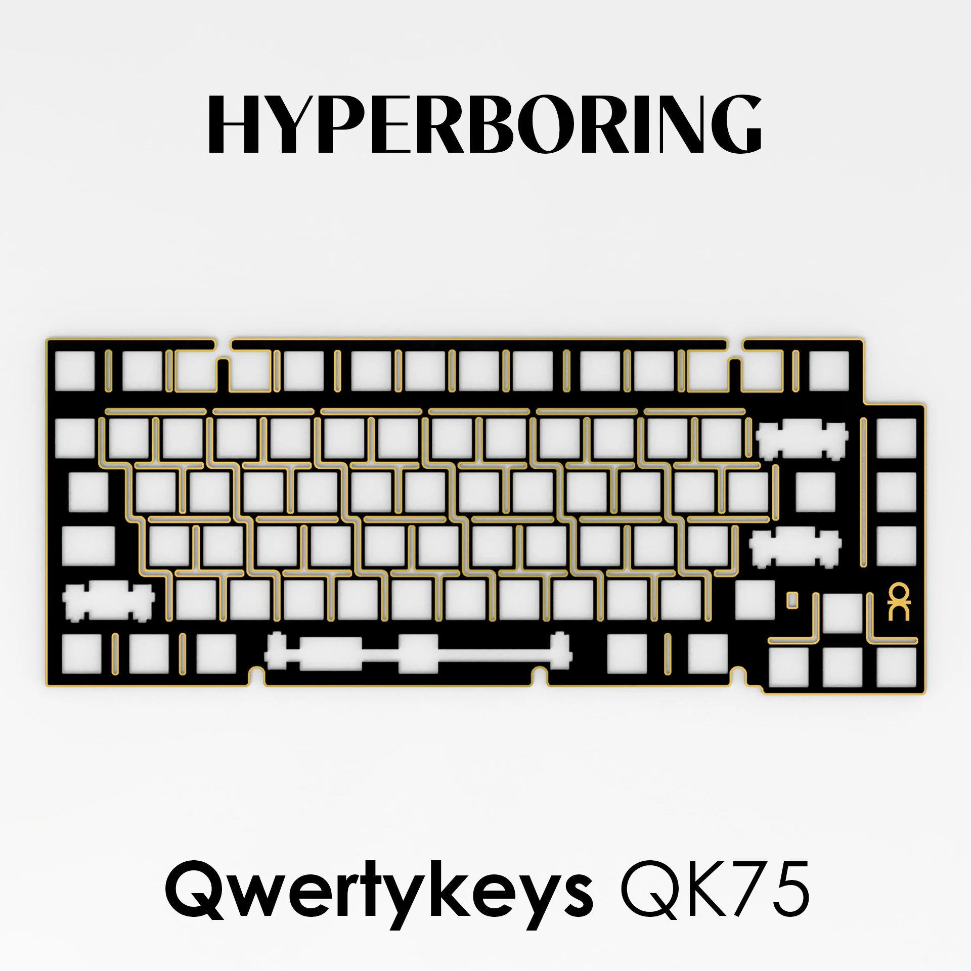 

Qwertykeys QK75 пластина монтируемая версия 2.25u клавиатура для прожектора ПК FR4 и алюминия