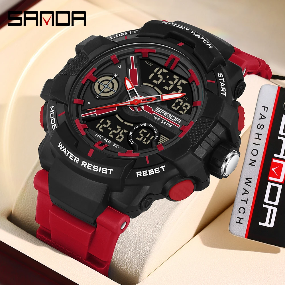SANDA 6226 Fashion Men's Electronic Watch Multifunction Luminous