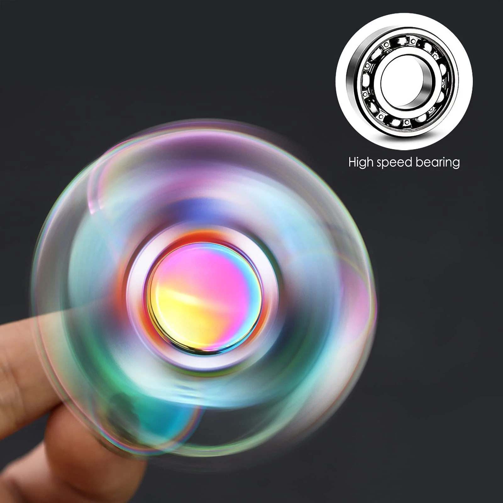 Stainless Steel Fidget Spinner 3 Minutes More - High Speed Precision Metal Hand Spinner for EDC, ADHD, Anxiety 3