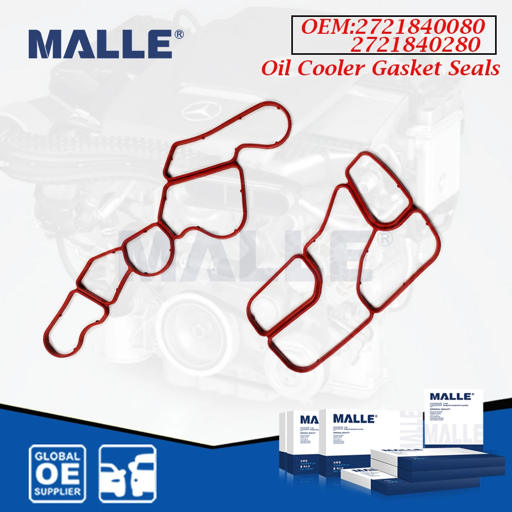 Engine Oil Cooler Gasket Seals for Mercedes-Benz W203 W204 CL203 W211 X204 W164 W221 M272 Car Accessories 2721840080 2721840280 rubber gasket aluminum gasket kits solenoid valve filter gasket