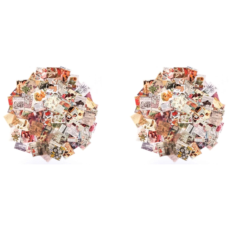 

800Pcs Junk Journal Vintage DIY Material Paper Journaling Supplies Scrapbooking Paper Retro Decorative Journal Supplies