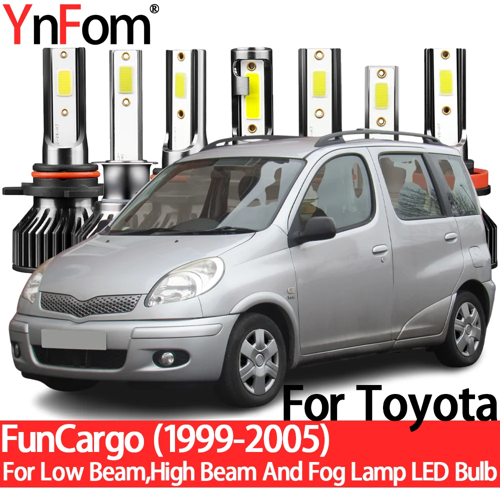 YnFom для Toyota funгрузоподъемность 1999-2005 специальный LED набор ламп для передних фар ближнего света, дальнего света, противотуманных фар, автомобильные аксессуары