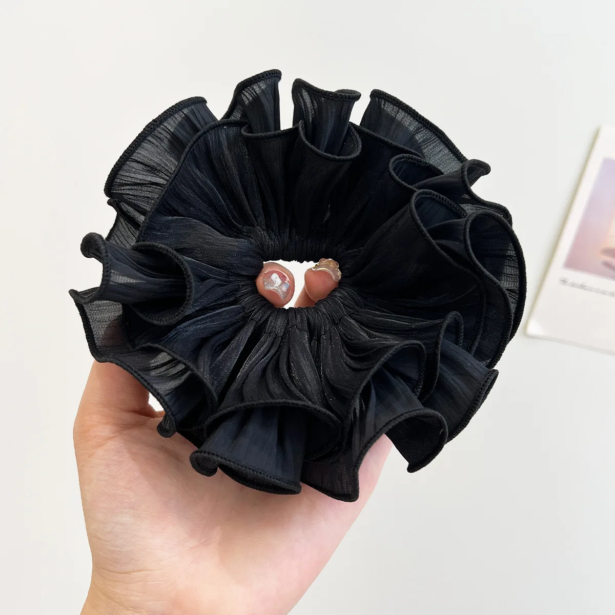 Ruffled Hair Scrunchies - Stylish Ponytail Holder and Hair Accessory