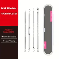 4PCS Blackhead Remover Acne Needle Tools Set Face Cleaning Black Dots Pimple Comedone Extractor Pore Cleaner Skin Care Products 1
