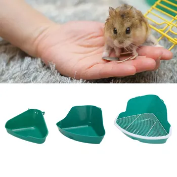 Small Animal Corner Litter Box Fanshaped Rabbit Toilet Box  Odorless Prevent Splash Reinforced Easy To Fix for Hamster 2