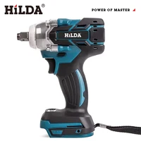 HILDA 18V Electric Impact Wrench Rechargeable 1/2 Socket Wrench Cordless Without Battery High Power Impact in Car Repair 1