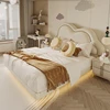 Unique Pretty Children's Bed White Cute Modern Comferter Children Beds Princess Loft Cama Infantil Bedroom Set Furniture 2
