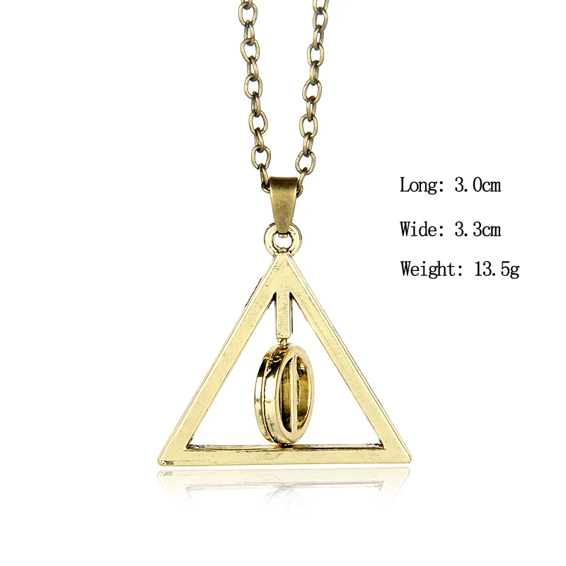 Gold Necklace Swarovski Deathly Hallows Necklace Harry Potter