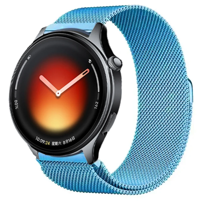 Sleek Stainless Steel Milanese Strap - 22/20mm Metal Band, Color 2