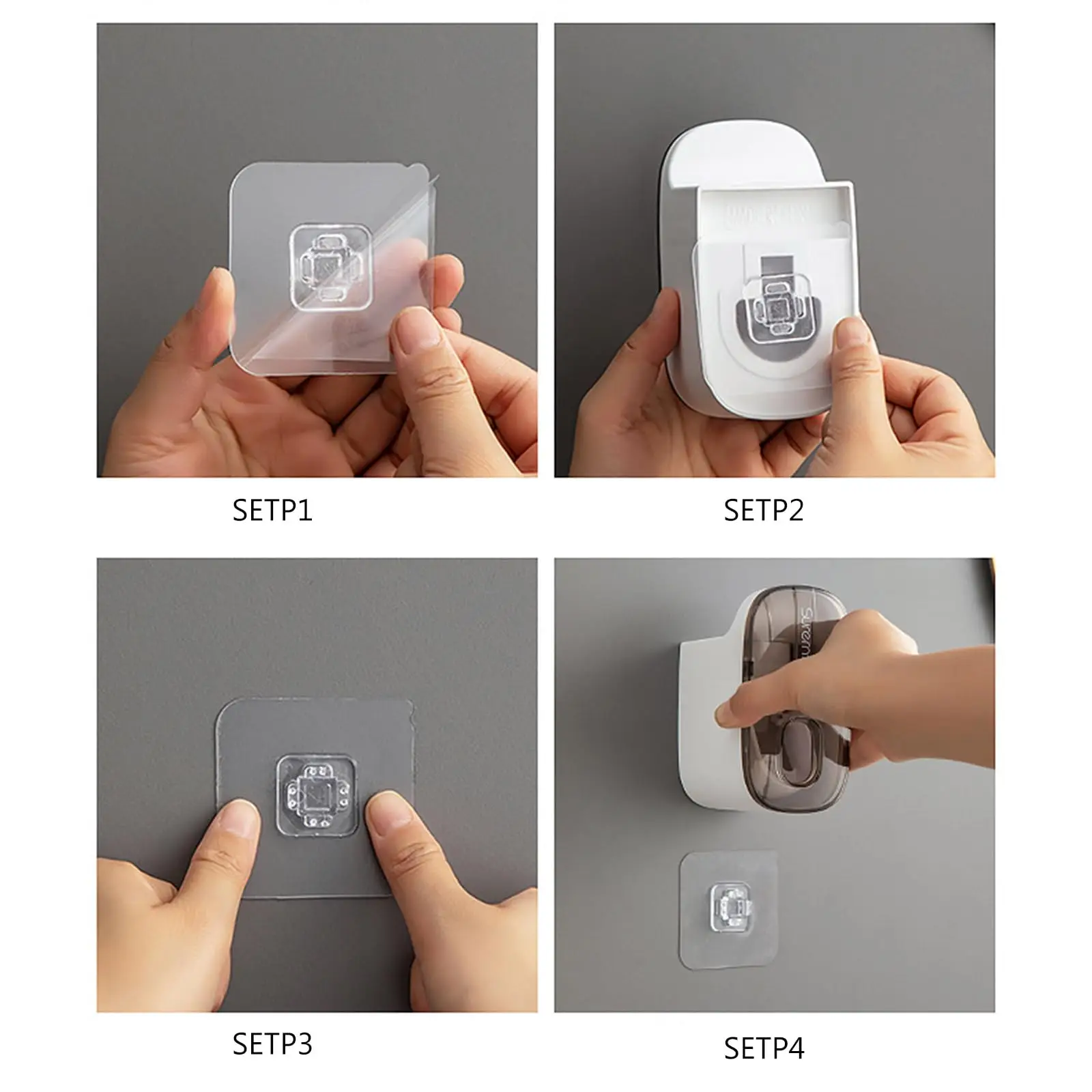 1 PC Automatic Toothpaste Squeezer Wall Mounted Toothpaste Squeezer Simple and Convenient Bathroom Accessories 5