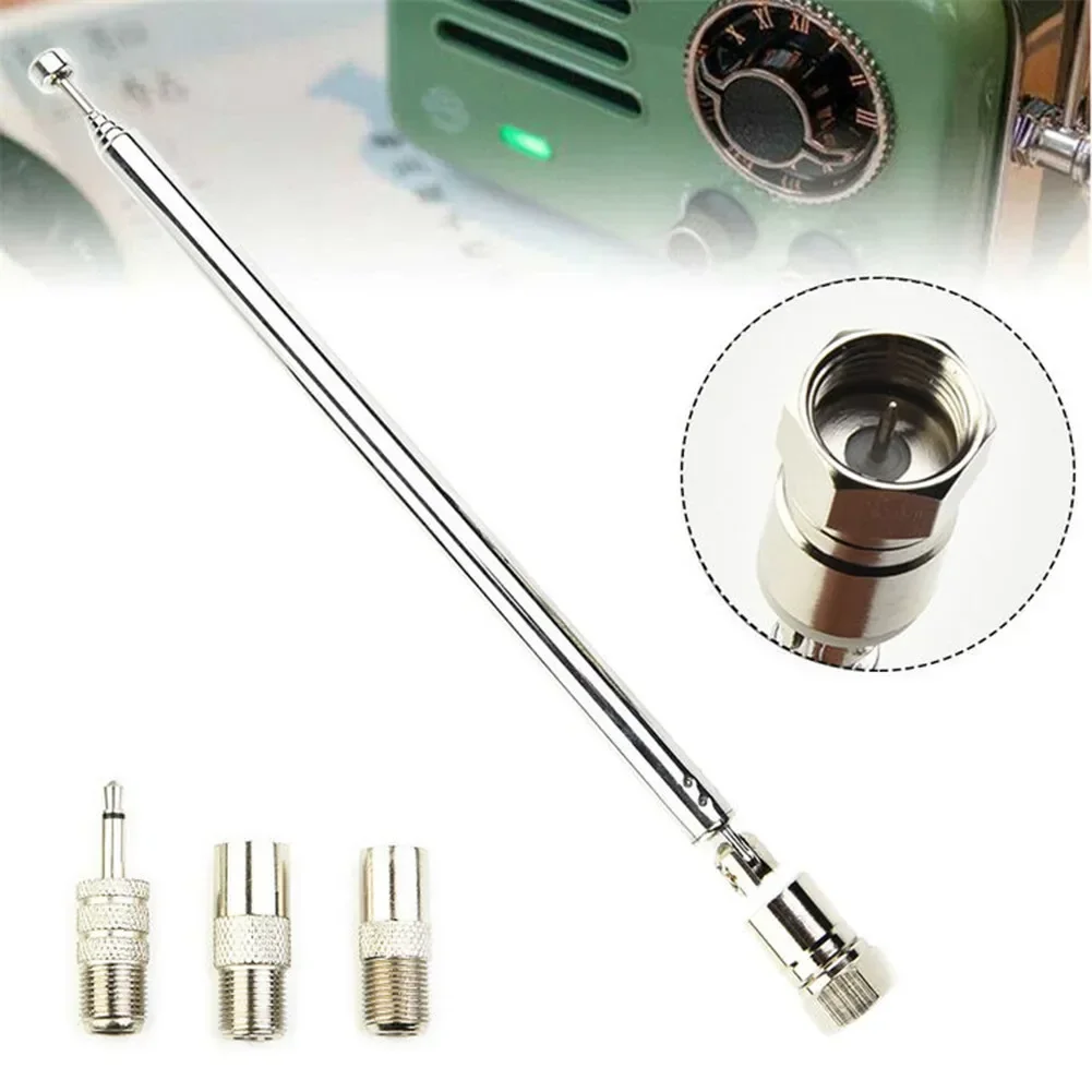 Radio aerial Antenna Radio Aerial Adapter Extendable Thread Design 4pcs/set Copper Material DAB FM HiFi AV Receiver Telescopic