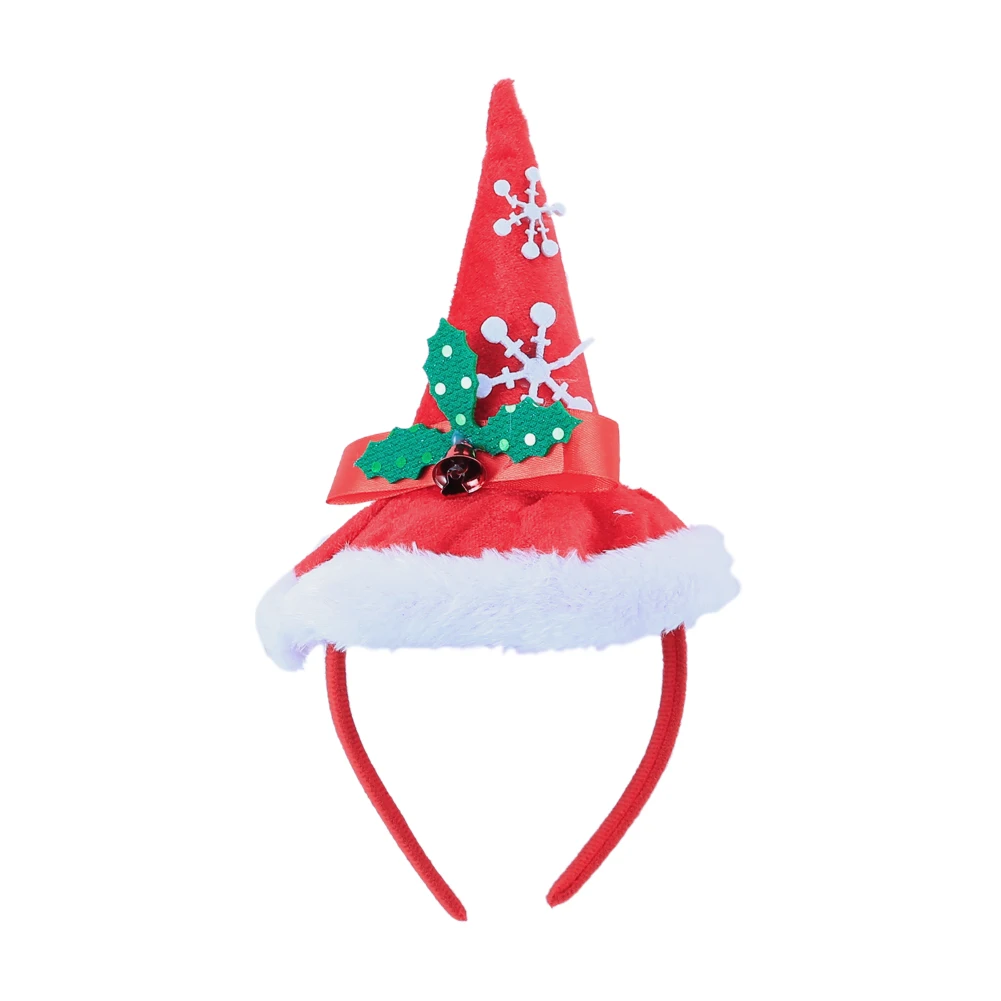 Christmas Headband Santa Claus Red Hat Decorative Headdress Girls Head Band Hair Accessories for Holiday Party Performance Props