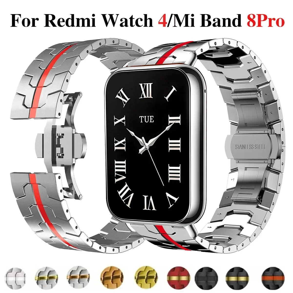 Stainless Steel Band For Redmi Watch Strap Metal Butterfly