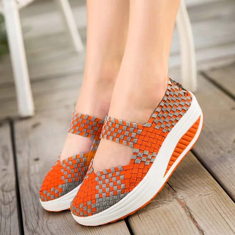 

Women Casual Shoes 2023 Summer Breathable Handmade Women Woven Shoes Fashion Comfortable LightWeight Wovening Women Shoes