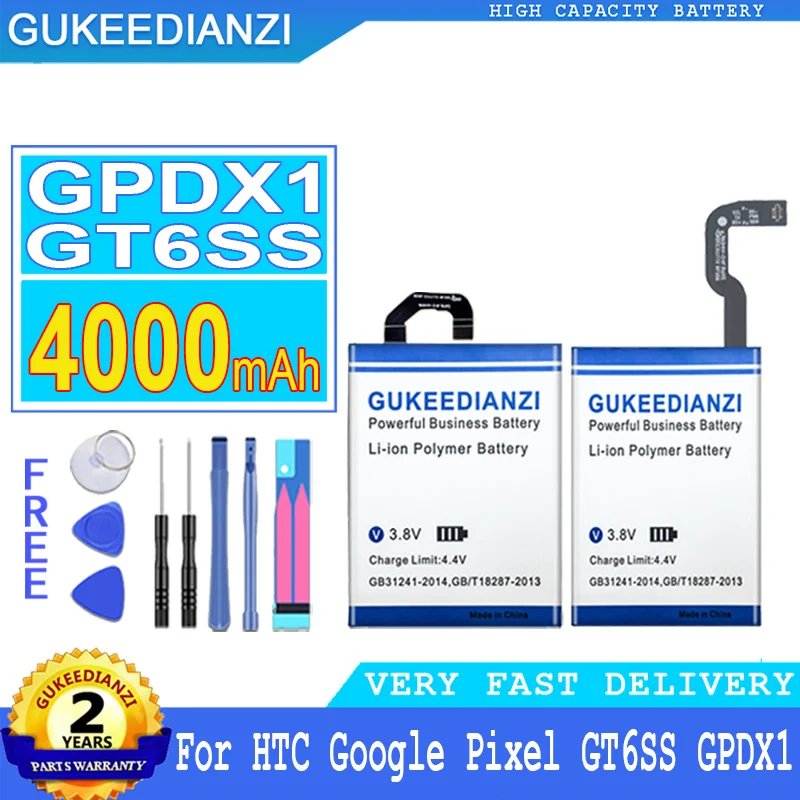 

1850mAh/4000mAh GUKEEDIANZI Battery GPDX1 GT6SS For HTC Google Pixel Fold Big Power Bateria