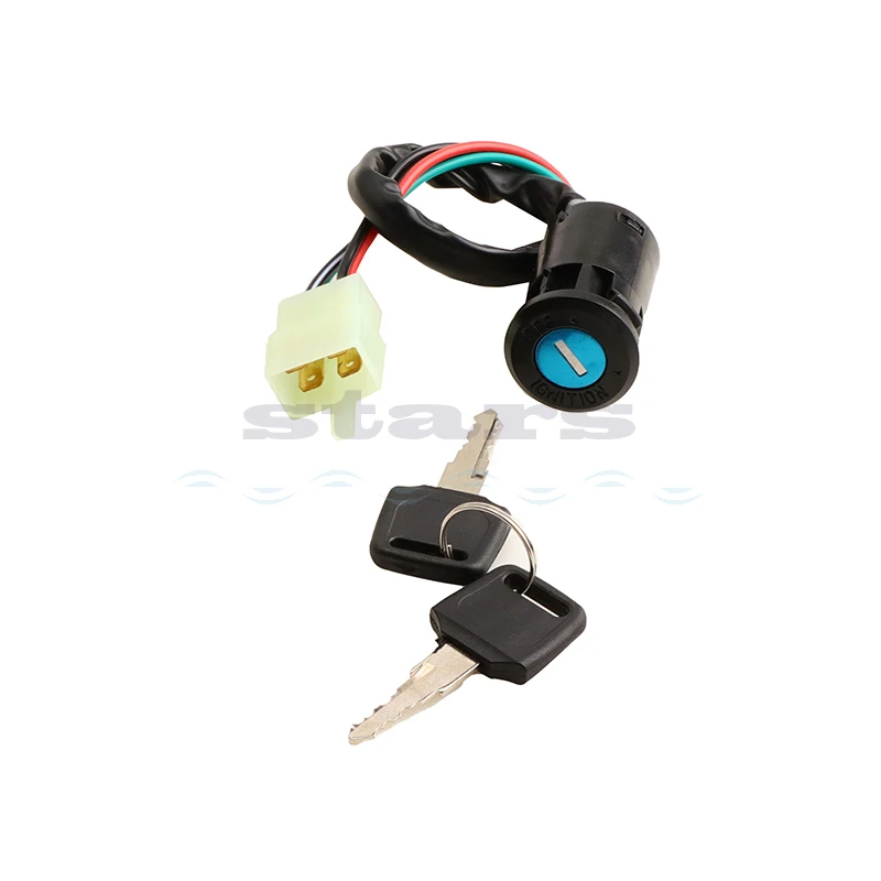 

4 Pin Motorcycle Ignition Switch Key For Chinese Quad 4 Wheeler ATV Go Kart Sunl Roketa Kazuma 50cc 70cc 90cc 110cc