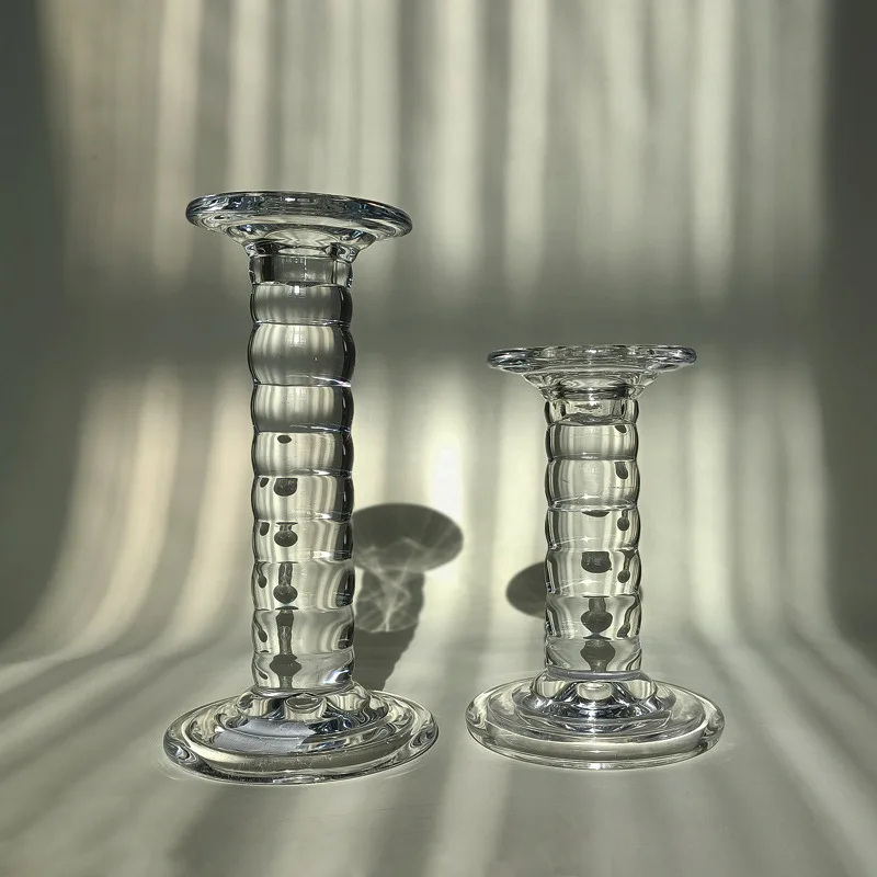 

Small Pillar Candle Holders Glass Modern European Style Ideas Bedroom Candle Holders Romantic Decoration Chambre Room Furniture