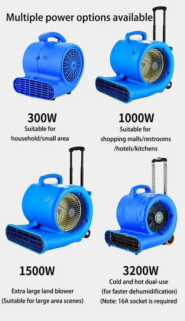 Blow dryer blower commercial floor dryer toilet floor dehumidification  carpet dry blow ground fan - AliExpress