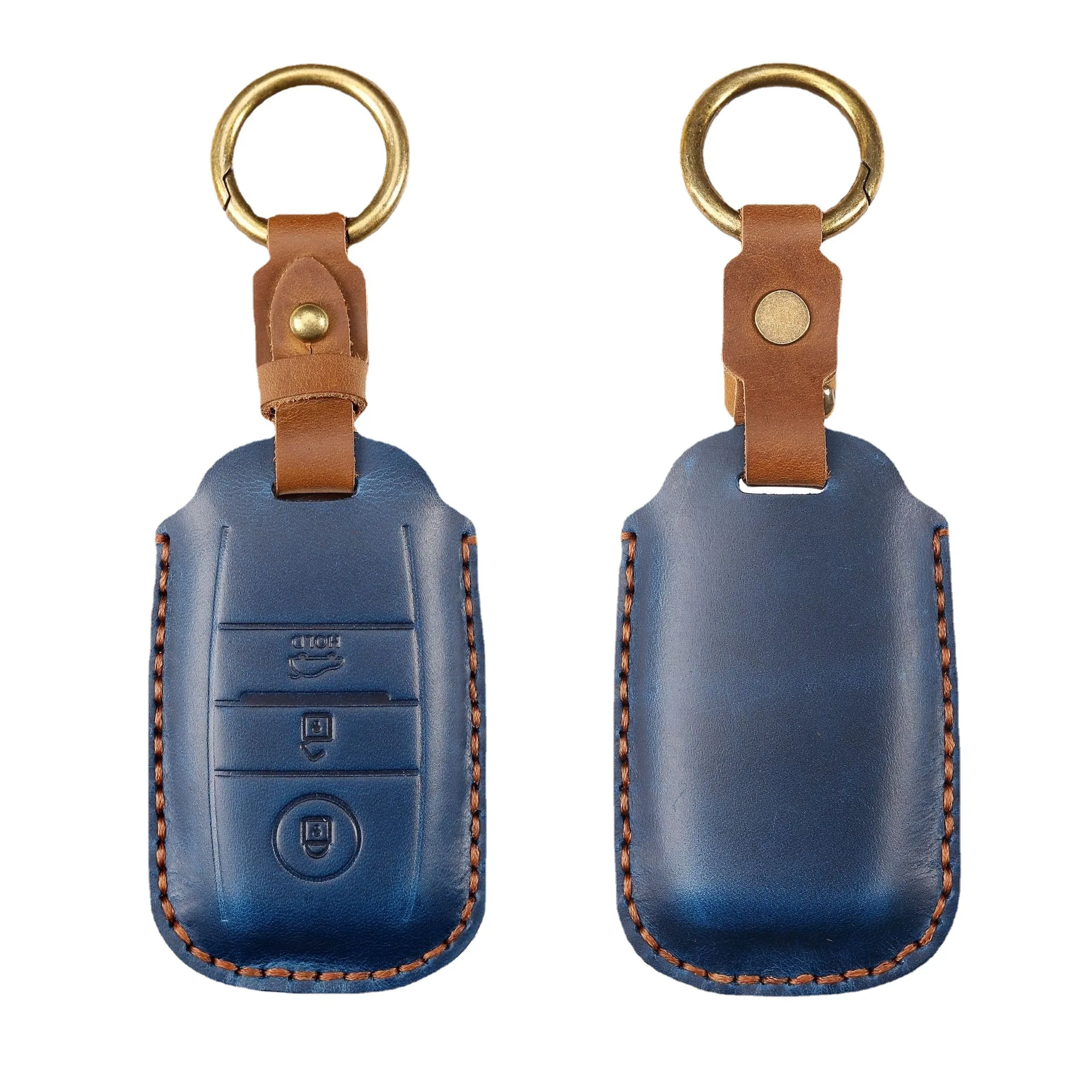 Super Leather Smart Car Key Fob Case Cover For Hyundai Sonata For KIA Optima - Foto 2