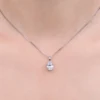 JewelryPalace Moissanite D Color 1ct 2ct Oval S925 Sterling Silver Pendant Necklace for Woman No Chain Yellow Rose Gold Plated 4