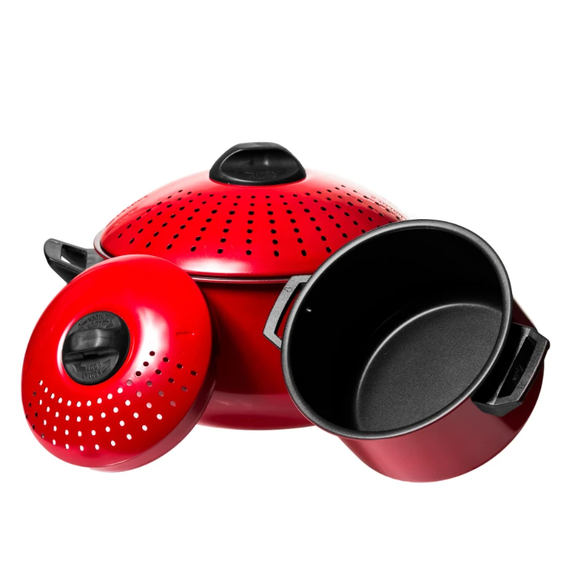 

Lexi Home 4 Qt & 6 Qt Pasta Pots with -in Strainer - Red