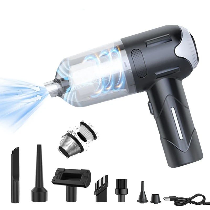 

3-In-1 Handheld Vacuum Cleaner Wireless, 8000PA ,USB Rechargeable Portable Light Weight Mini Vacuum Cleaner Accessories