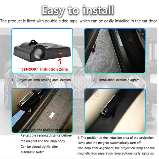 현대 N라인 로고 LED 자동차 문 환영 조명: 차량 개성 표현