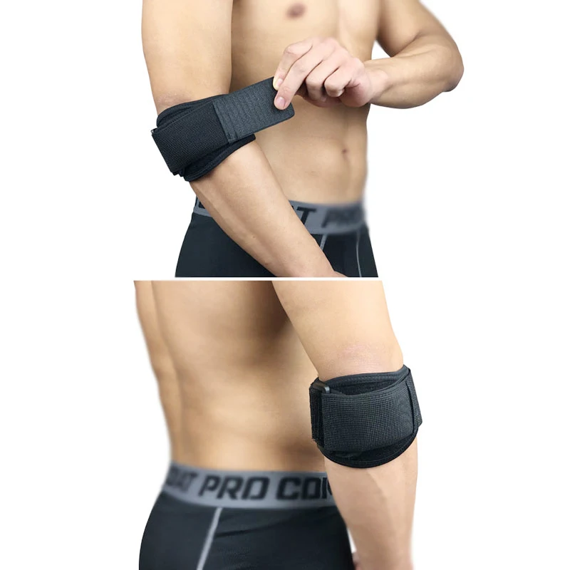 Tennis Elbow Brace & Volleyball Golfer's Pain Relief with Compression Pad, Wrist Sweatband，Knee Pad 1Pcs