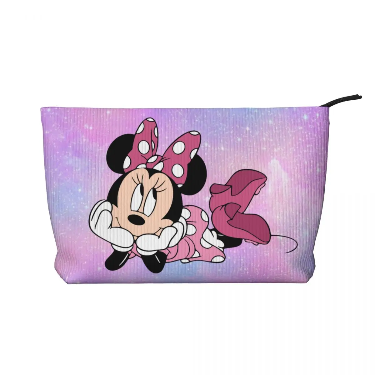 

Custom Mickey Mouse Toiletry Bag for Women Makeup Cosmetic Organizer Lady Beauty Storage Dopp Kit Box
