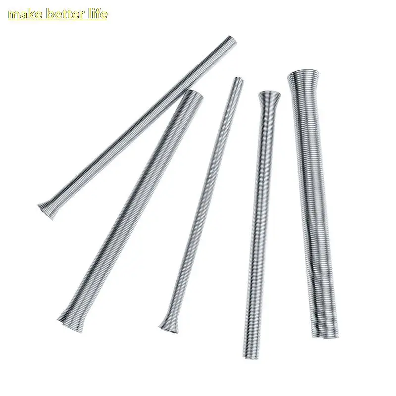Wire Bender Spring Benders Air Condition Copper Pipe Bending Outside Pipeline Bender Spring Aluminum Pipe Tube 5pcs/set tube bender