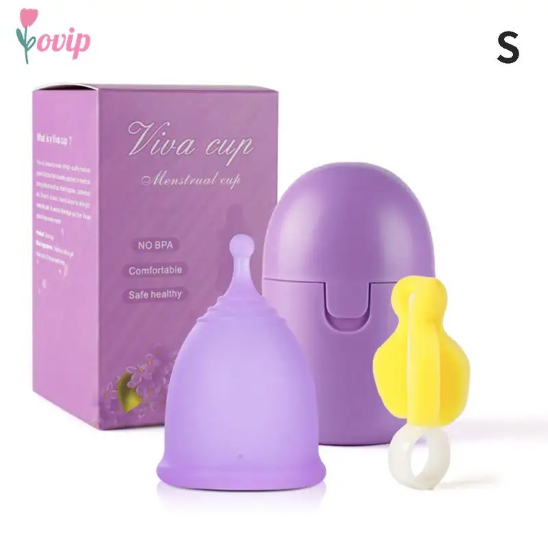Silicone Menstrual Cup Set Portable Menstrual Cup Sterelizer Disinfection Box