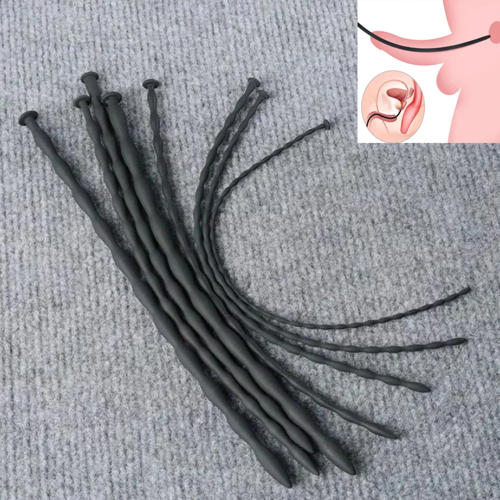 Long Silicone Penis Plug Stretcher Urethral Tube Dilator Insert Sounding Enhance Horse Eye Stimulation Adult Sex Toys for Men-penis sex toys