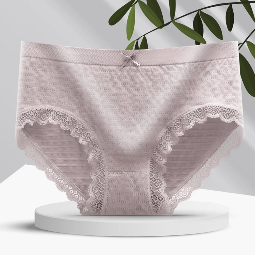 4 Pcs Women's Lovely Panties Comfortable Cotton Female Adorable Supply Briefs Miss