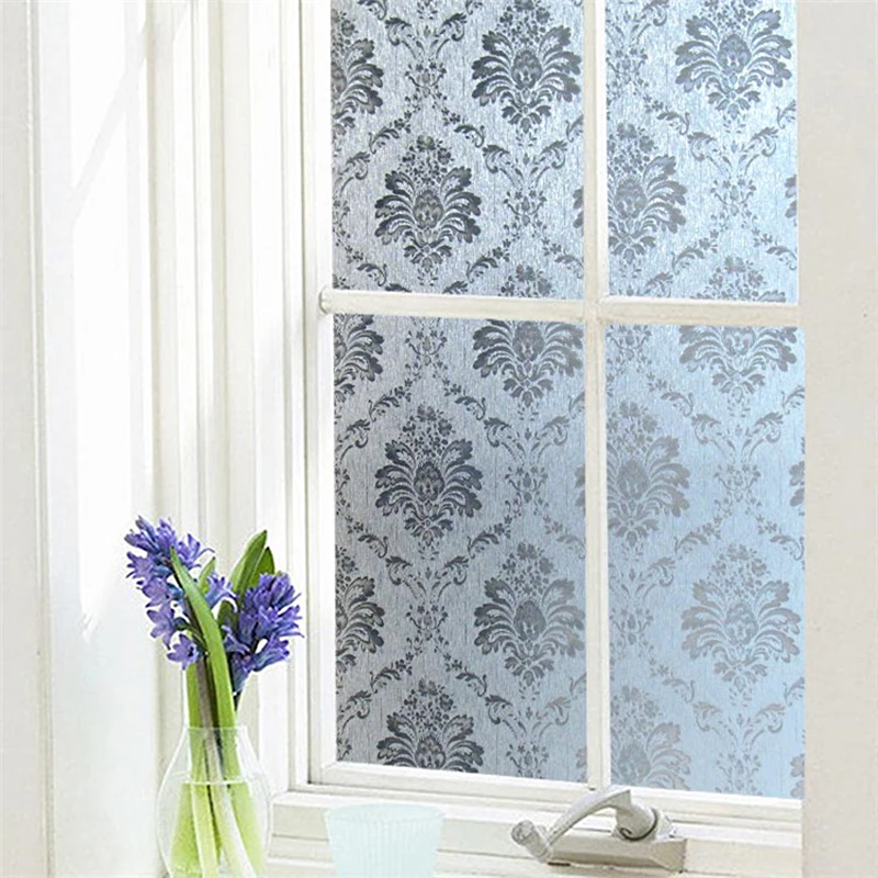 Window Privacy Film Frosted Glass Window Film Static Cling UV Blocking Removable Clings Opaque Stickers Home