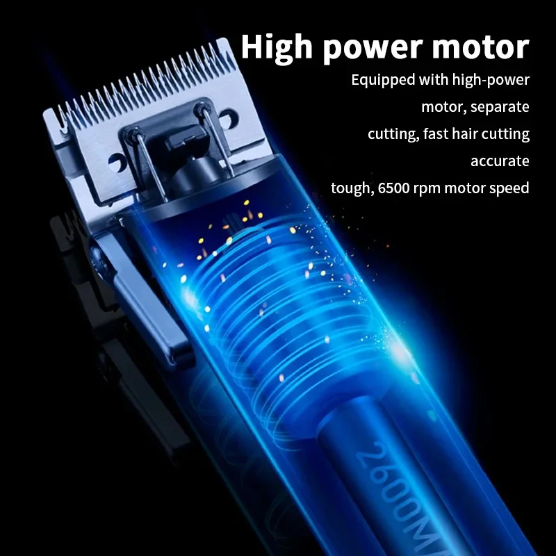 WAIKIL professional hair clipper Men's Electric Hair Trimmer USB Rechargeable Cordless Electric Pusher Hair beard styling tools 6