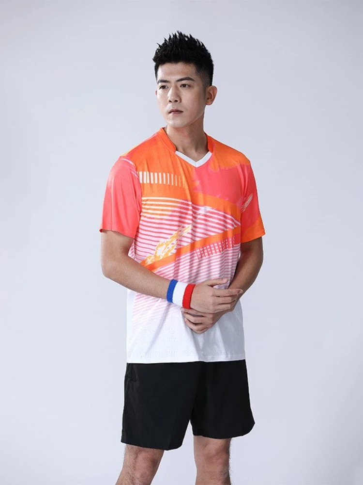 Volleyball Couple Badminton Suits Men Women Short Sleeve Sports Suits Sweat Absorbing Group Buying Badminton Sportswear