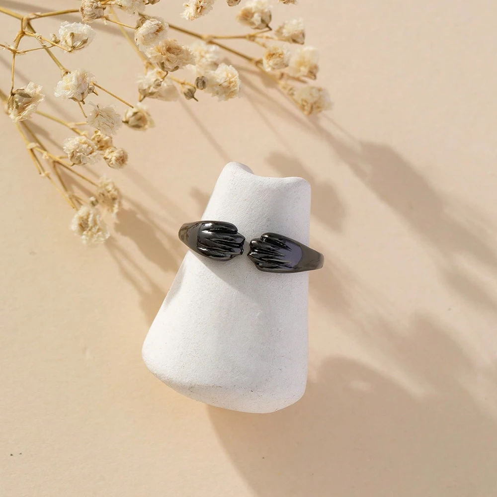 Fashionable and Creative Cat and Puppy Paw Print Open Ring